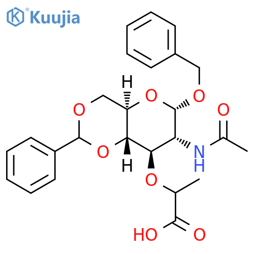 Benzyl 2-Acetamido-3-O-(1-carboxyethyl)4,6-O-benzylidene-2-deoxy-α-D-glucopyranoside (Mixture of Diastereomers) structure