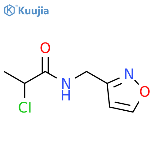 2-chloro-N-(1,2-oxazol-3-yl)methylpropanamide structure