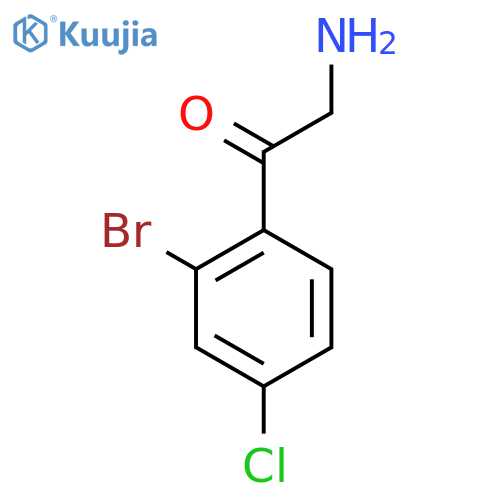 2-amino-1-(2-bromo-4-chlorophenyl)ethan-1-one structure