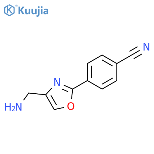 4-4-(aminomethyl)-1,3-oxazol-2-ylbenzonitrile structure