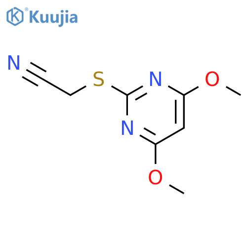 Acetonitrile,2-[(4,6-dimethoxy-2-pyrimidinyl)thio]- structure