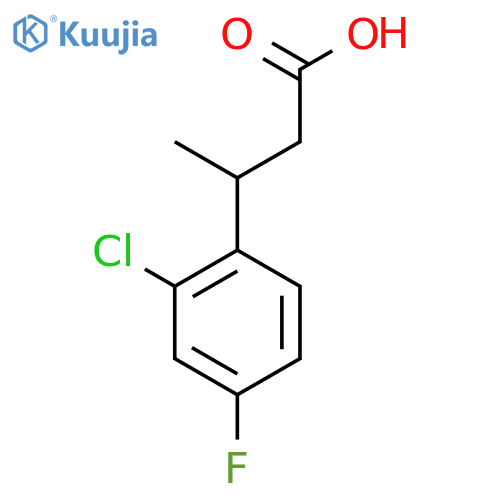 3-(2-chloro-4-fluorophenyl)butanoic acid structure