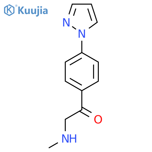 2-(methylamino)-1-4-(1H-pyrazol-1-yl)phenylethan-1-one structure