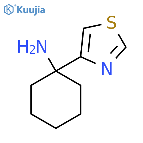 1-(1,3-thiazol-4-yl)cyclohexan-1-amine structure
