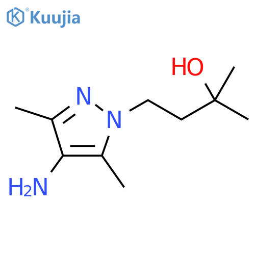 4-(4-amino-3,5-dimethyl-1H-pyrazol-1-yl)-2-methylbutan-2-ol structure