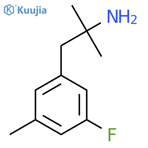 1-(3-fluoro-5-methylphenyl)-2-methylpropan-2-amine structure