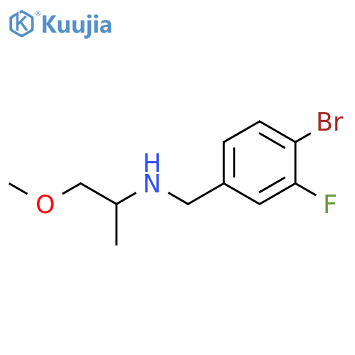 (4-bromo-3-fluorophenyl)methyl(1-methoxypropan-2-yl)amine structure