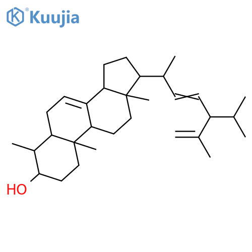 Stigmasta-7,22,25-trien-3-ol, 4,28-dimethyl-, (3β,4α,5α,24ξ)- structure
