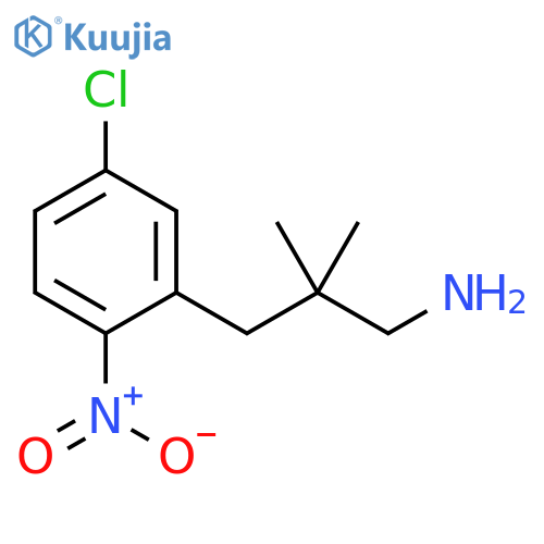 3-(5-chloro-2-nitrophenyl)-2,2-dimethylpropan-1-amine structure