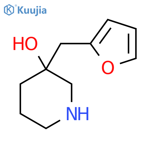 3-(furan-2-yl)methylpiperidin-3-ol structure
