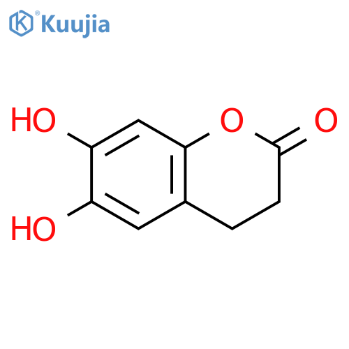 2H-1-Benzopyran-2-one, 3,4-dihydro-6,7-dihydroxy- structure