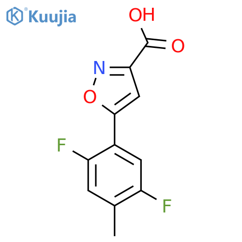 5-(2,5-difluoro-4-methylphenyl)-1,2-oxazole-3-carboxylic acid structure