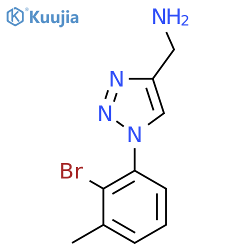 1-(2-bromo-3-methylphenyl)-1H-1,2,3-triazol-4-ylmethanamine structure