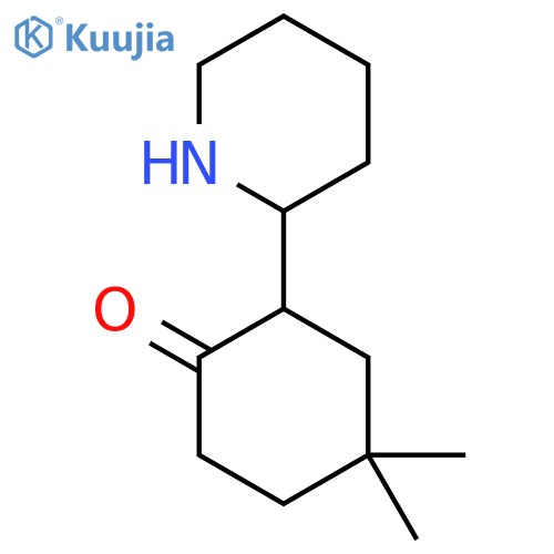 4,4-Dimethyl-2-(piperidin-2-yl)cyclohexan-1-one structure