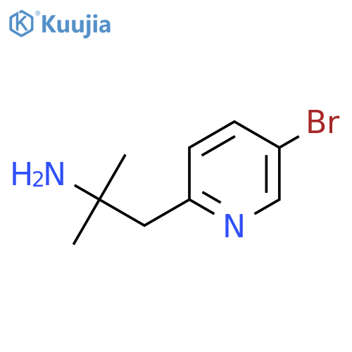 1-(5-bromopyridin-2-yl)-2-methylpropan-2-amine structure