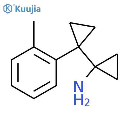 1-1-(2-methylphenyl)cyclopropylcyclopropan-1-amine structure