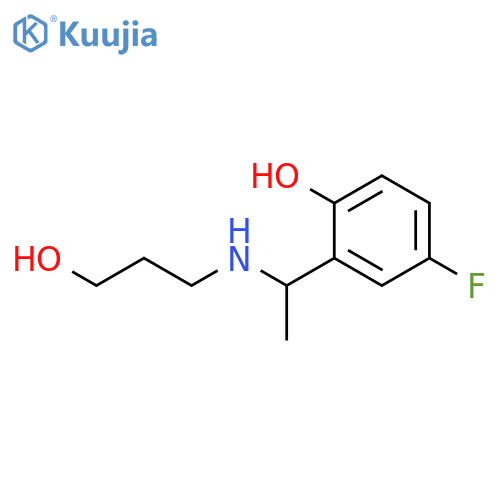4-fluoro-2-{1-(3-hydroxypropyl)aminoethyl}phenol structure