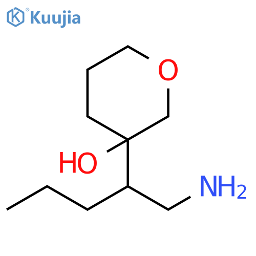 2H-Pyran-3-ol, 3-[1-(aminomethyl)butyl]tetrahydro- structure