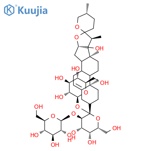 b-D-Galactopyranoside, (3b,25R)-17-hydroxyspirost-5-en-3-ylO-b-D-glucopyranosyl-(1®2)-O-b-D-glucopyranosyl-(1®4)- structure