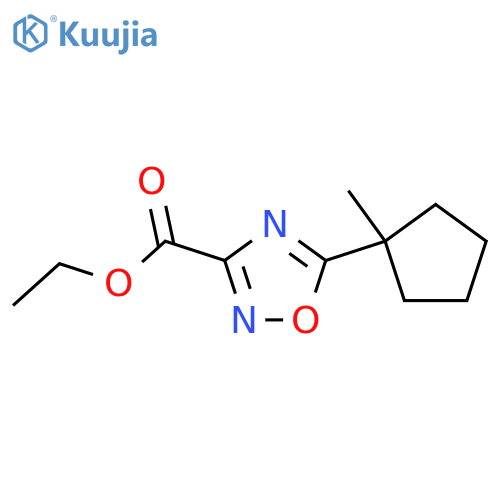 ethyl 5-(1-methylcyclopentyl)-1,2,4-oxadiazole-3-carboxylate structure