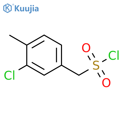(3-chloro-4-methylphenyl)methanesulfonyl chloride structure