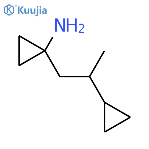 1-(2-cyclopropylpropyl)cyclopropan-1-amine structure