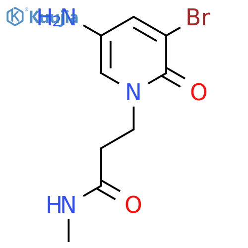 3-(5-amino-3-bromo-2-oxo-1,2-dihydropyridin-1-yl)-N-methylpropanamide structure