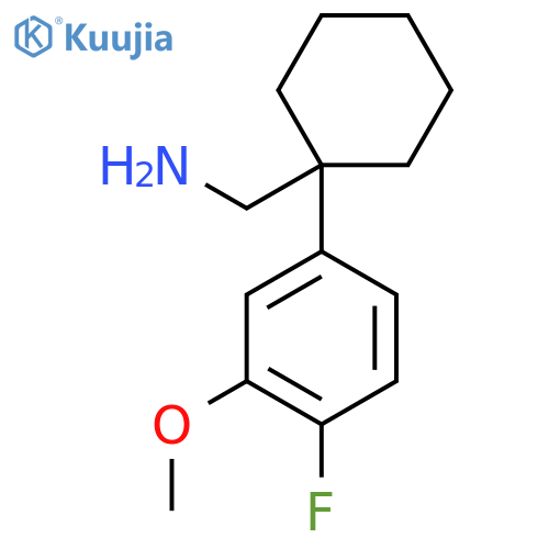 1-(4-fluoro-3-methoxyphenyl)cyclohexylmethanamine structure