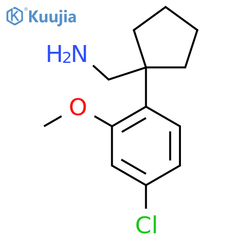 1-(4-chloro-2-methoxyphenyl)cyclopentylmethanamine structure