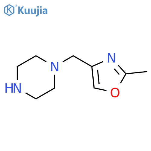 1-[(2-methyl-1,3-oxazol-4-yl)methyl]piperazine structure