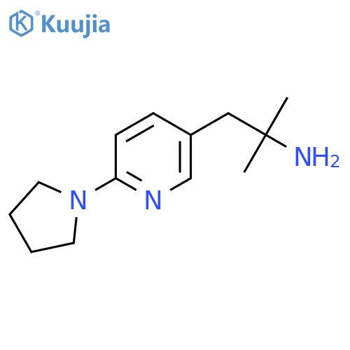 2-methyl-1-6-(pyrrolidin-1-yl)pyridin-3-ylpropan-2-amine structure