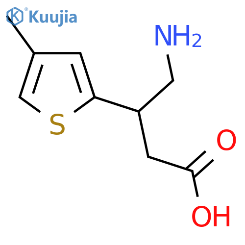 4-amino-3-(4-methylthiophen-2-yl)butanoic acid structure