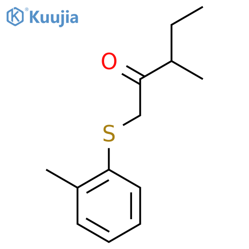 2-Pentanone, 3-methyl-1-[(2-methylphenyl)thio]- structure