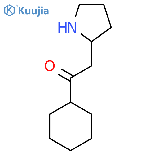 1-Cyclohexyl-2-(pyrrolidin-2-yl)ethan-1-one structure