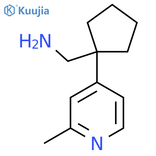 1-(2-methylpyridin-4-yl)cyclopentylmethanamine structure