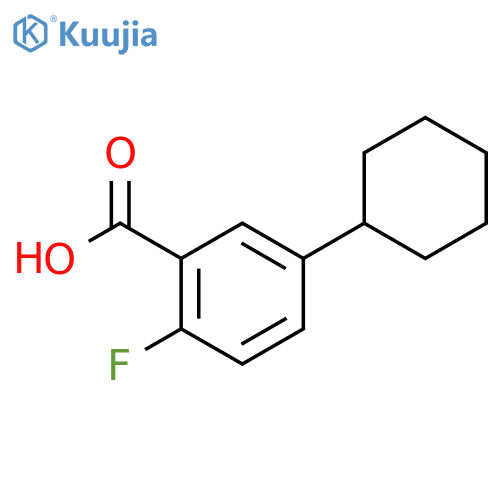 5-cyclohexyl-2-fluorobenzoic acid structure