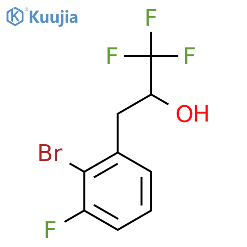 3-(2-bromo-3-fluorophenyl)-1,1,1-trifluoropropan-2-ol structure
