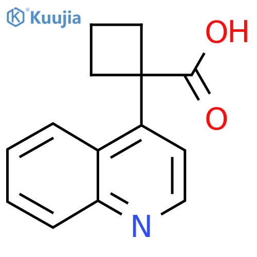 1-(quinolin-4-yl)cyclobutane-1-carboxylic acid structure