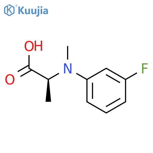 (2S)-2-(3-fluoro-N-methyl-anilino)propanoic acid structure