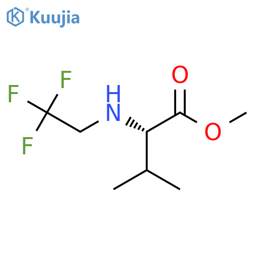 methyl 3-methyl-2-(2,2,2-trifluoroethyl)aminobutanoate structure