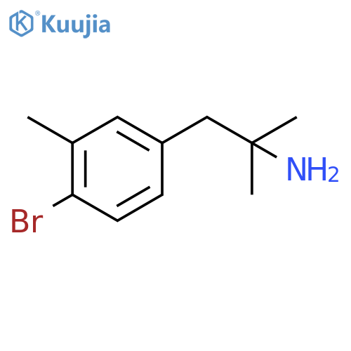 1-(4-bromo-3-methylphenyl)-2-methylpropan-2-amine structure