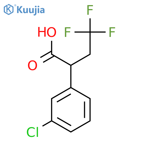 2-(3-Chlorophenyl)-4,4,4-trifluorobutanoic acid structure