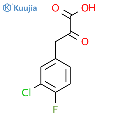 3-(3-Chloro-4-fluorophenyl)-2-oxopropanoic acid structure