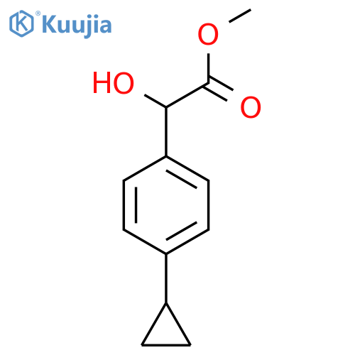 methyl 2-(4-cyclopropylphenyl)-2-hydroxyacetate structure