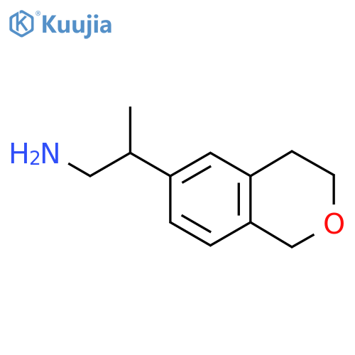 2-(3,4-dihydro-1H-2-benzopyran-6-yl)propan-1-amine structure