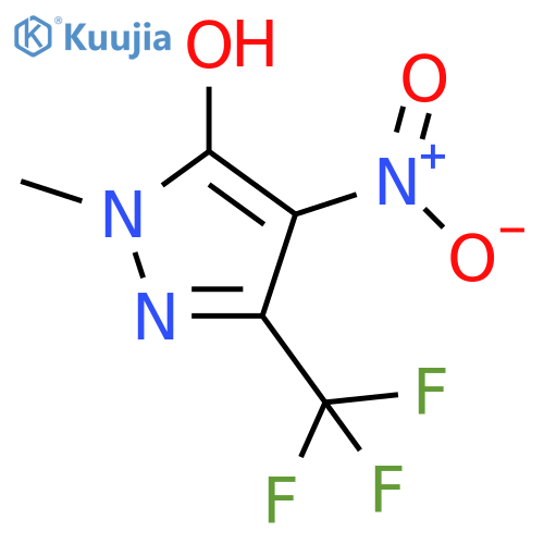 1-methyl-4-nitro-3-(trifluoromethyl)-1H-pyrazol-5-ol structure
