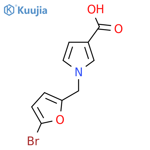 1-(5-bromofuran-2-yl)methyl-1h-pyrrole-3-carboxylic acid structure