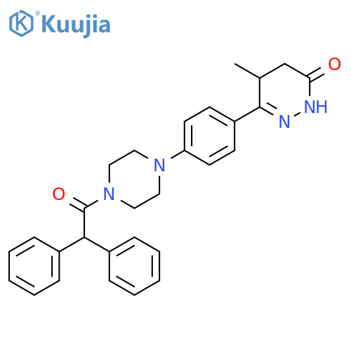 3(2H)-Pyridazinone,6-[4-[4-(2,2-diphenylacetyl)-1-piperazinyl]phenyl]-4,5-dihydro-5-methyl- structure