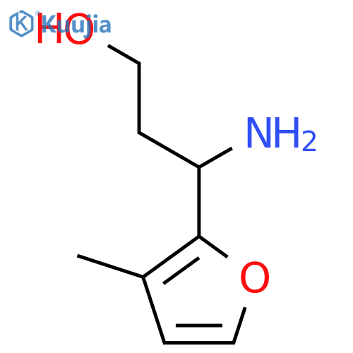 3-amino-3-(3-methylfuran-2-yl)propan-1-ol structure
