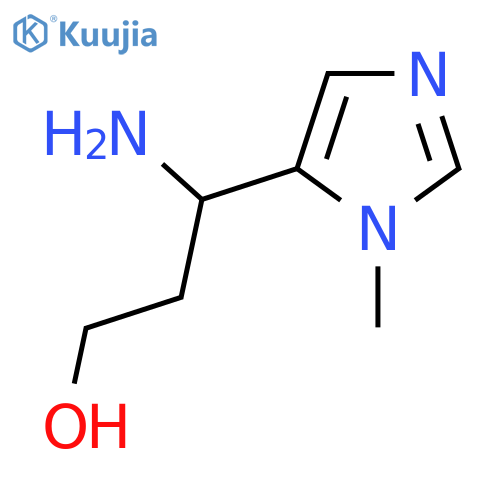 3-amino-3-(1-methyl-1H-imidazol-5-yl)propan-1-ol structure